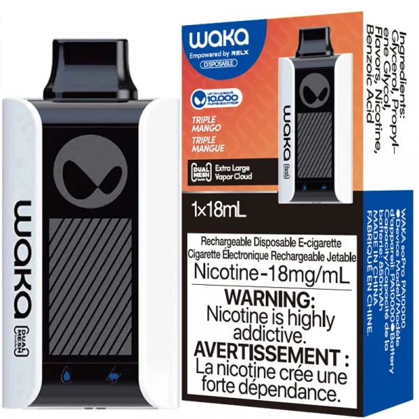 Waka soPro PA10000 Disposable Vape: Triple Mango (1pk)